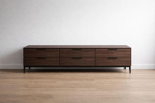 Engineered wood TV Stand with Six Drawers